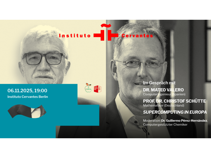 Anlässlich der Berlin Science Week 2025 nahm Christof Schütte am Gespräch „Supercomputing in Europa“ am Instituto Cervantes Berlin teil